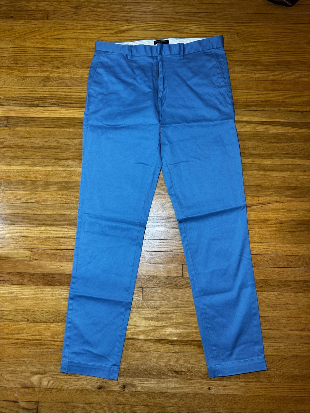 Banana Republic Men's Powder Blue Slim Fit Tapered Leg Stretch Chino Pants 34x36